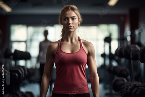 woman training in the gym