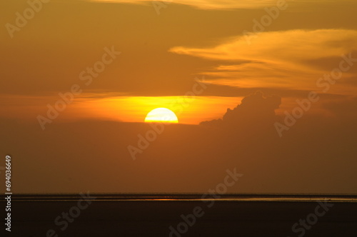 sunset over the sea