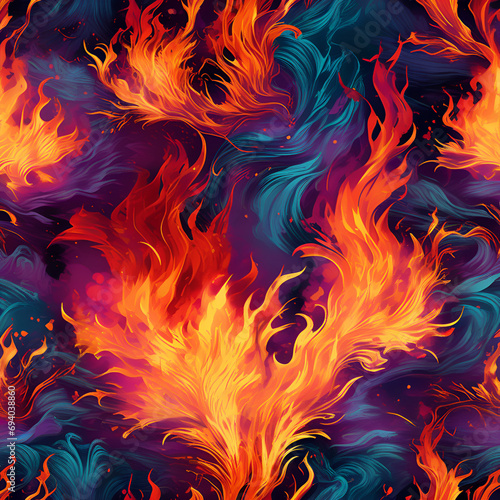 Flower texture in fire