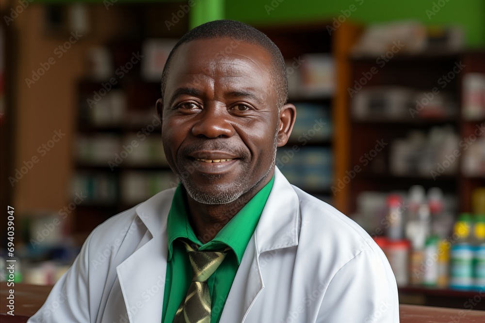 Scientist in White Lab Coat looks into the camera Camera Scientist in White Lab Coat looks into the camera Camera