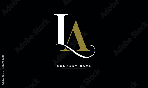AL, LA, A, L Abstract Letters Logo Monogram