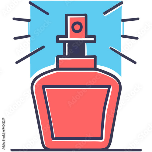 Designer perfume bottle vektor icon illustation