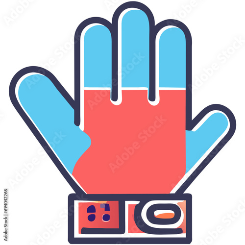 Quilted leather gloves vektor icon illustation