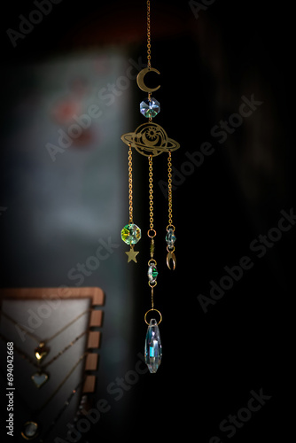 Wind chime, wind bell, hang near door. Orinetal tradition mascot photo