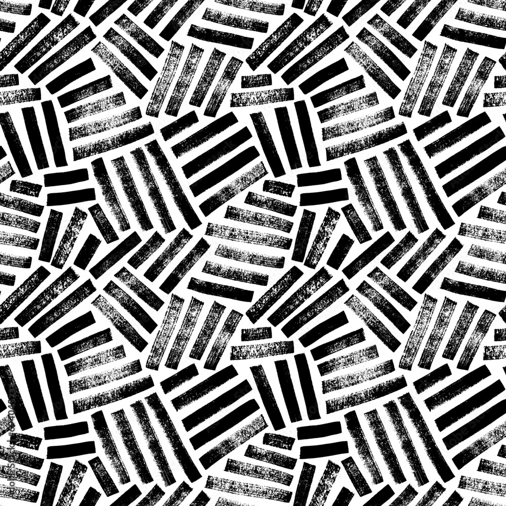 Abstract basket texture with rough edges. Seamless pattern with fabric or textile weave motif.