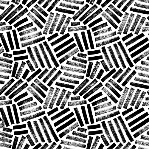 Abstract basket texture with rough edges. Seamless pattern with fabric or textile weave motif.