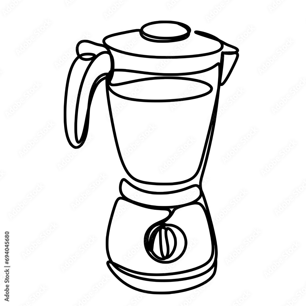 Electric blender one line drawing Electric blender one line drawing