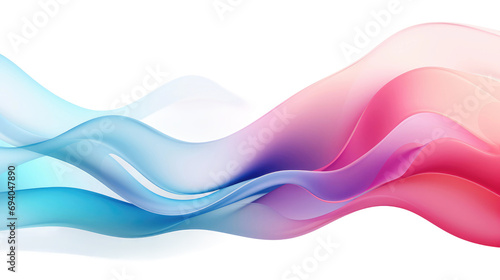colorful waves isolated from transparent background