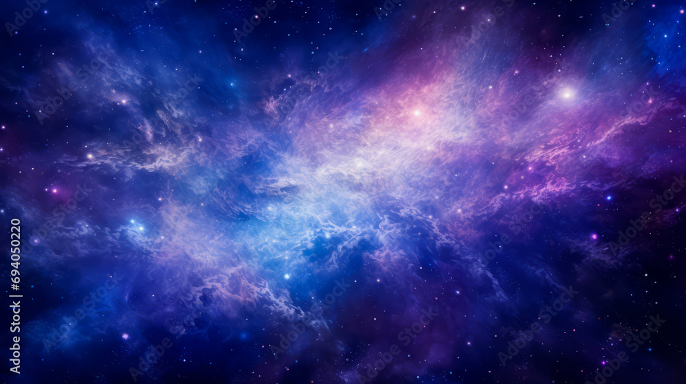 Space photo of galaxy, milky way with stars on night sky background, nebula, constellation, vast universe , sci-fi game content, horizontal banner