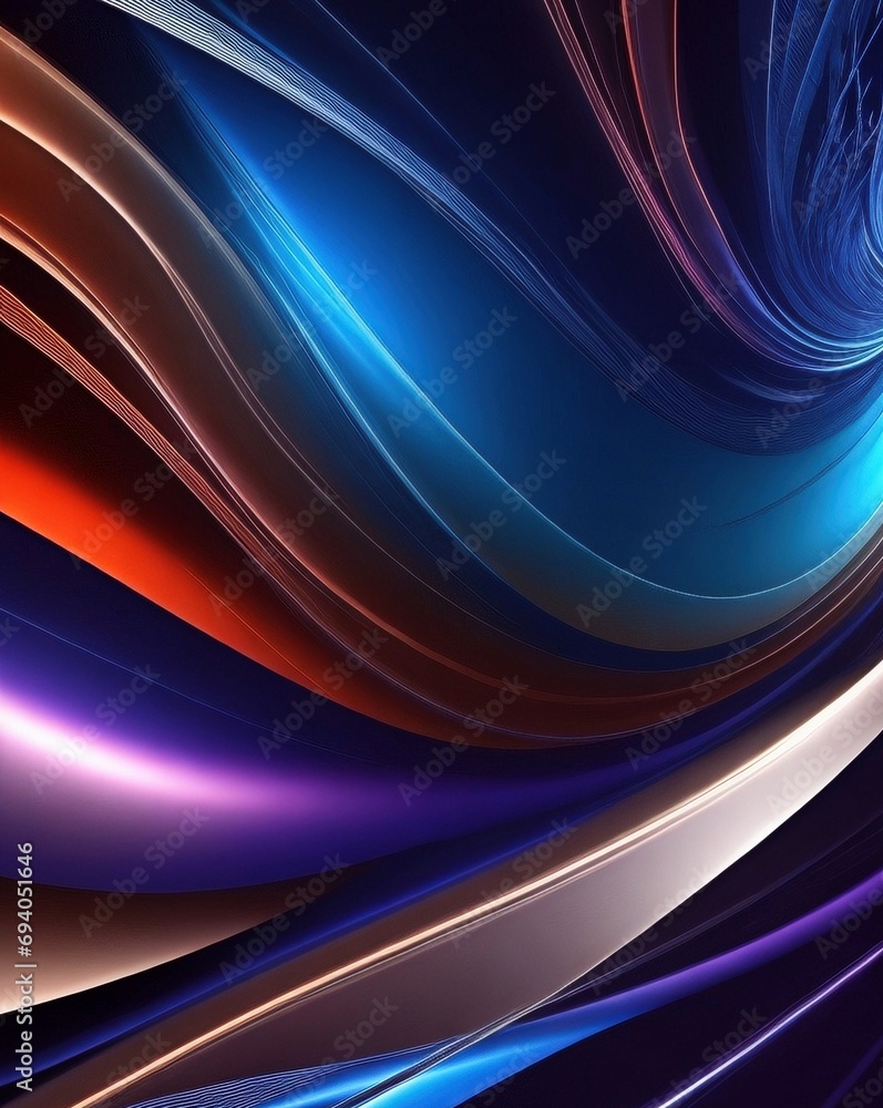 Obraz premium Neon Fluid Abstract Backgrounds - Vibrant and Dynamic