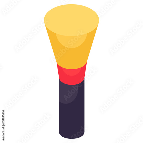 Makeup brush icon isolated on white background 