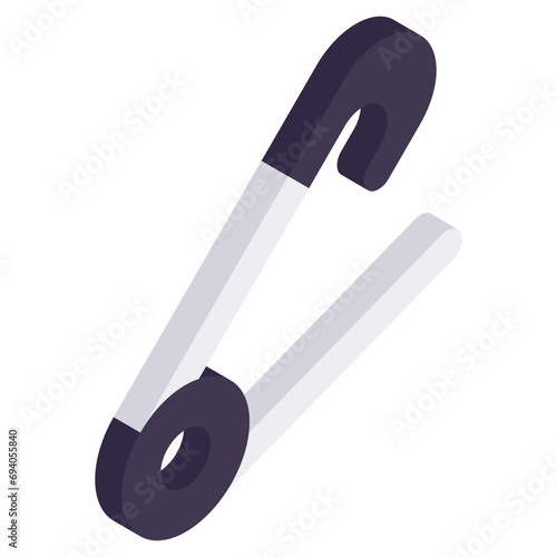 A colored design icon of safety pin