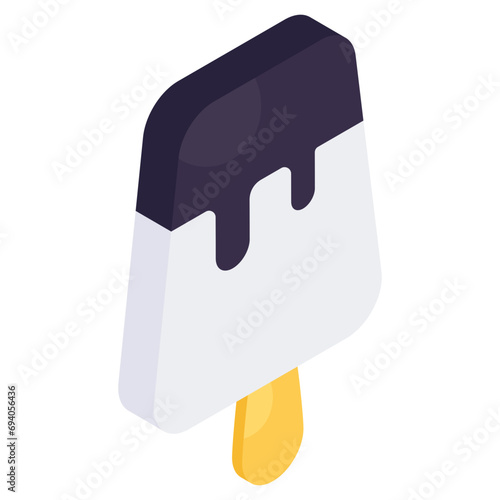 A yummy icon of ice popsicle 