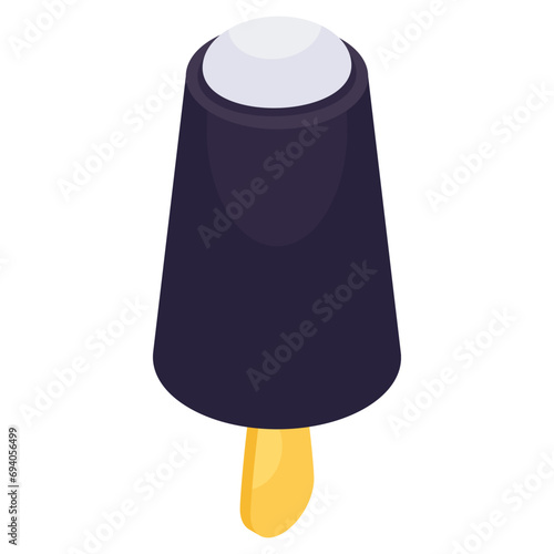 A yummy icon of ice popsicle 