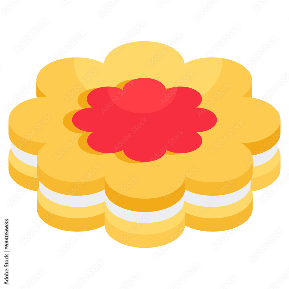 An editable design icon of biscuit An editable design icon of biscuit