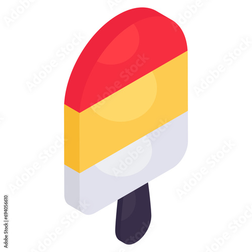 A yummy icon of ice popsicle 