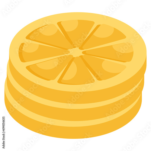 An editable design icon of biscuits