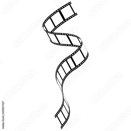 film tape vintage icon isolate. movies film background with flim roll. 3d flim roll. film strip isolated on white
