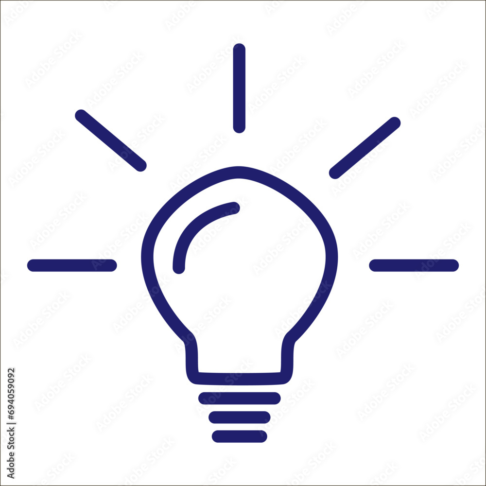 Light Bulb line icon vector, isolated on white background. Idea sign, solution, thinking concept. Lighting Electric lamp. Electricity, shine. Trendy Flat style for graphic design, Web site Light Bulb line icon vector, isolated on white background. Idea sign, solution, thinking concept. Lighting Electric lamp. Electricity, shine. Trendy Flat style for graphic design, Web site