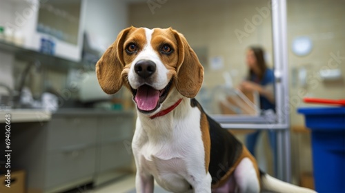 beagle dog at pet doctor clinic