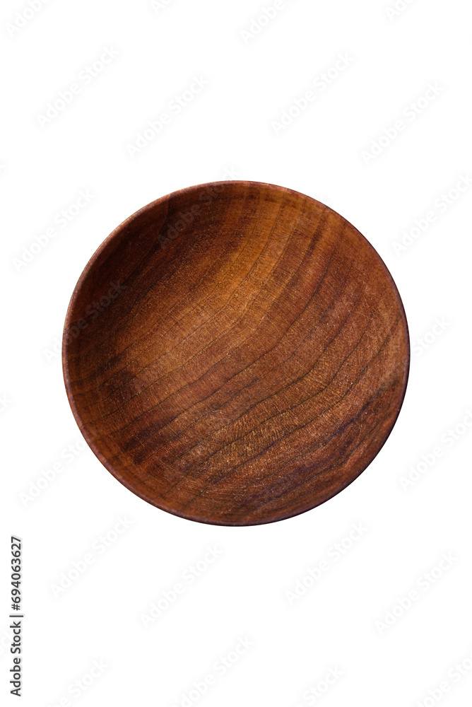 A cylindrical empty container made of wood for spices or salt A cylindrical empty container made of wood for spices or salt