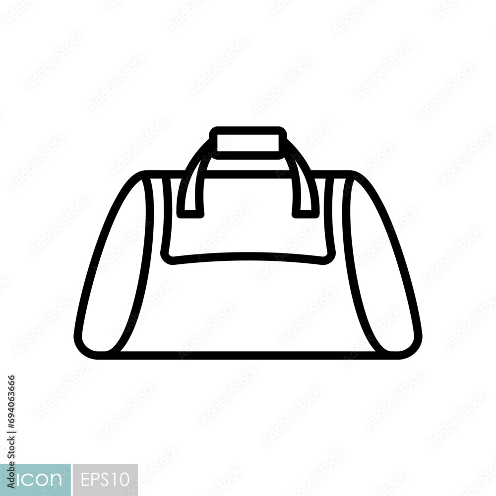 Travel or sports bag for training and fitness icon Travel or sports bag for training and fitness icon