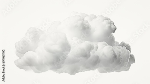 Cumulus cloud on pure background