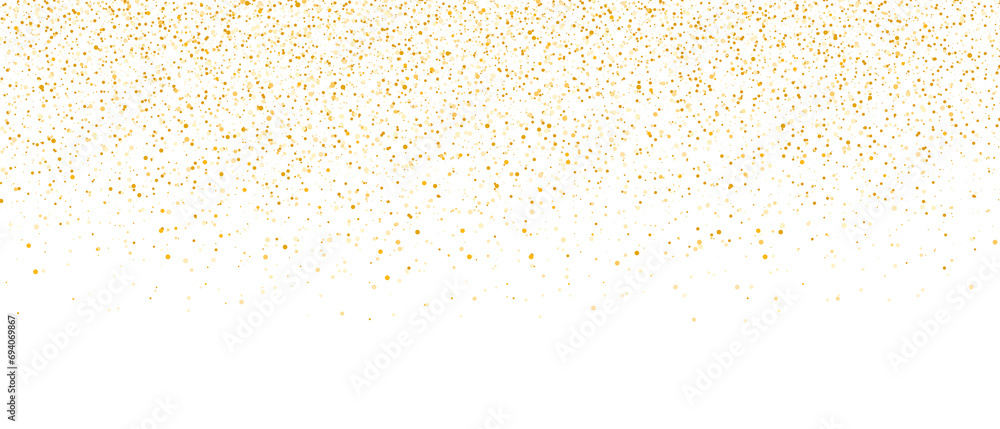 Golden glitter falling on transparent background. Falling glitter confetti and texture. Luxury sparkling gold confetti. Golden glitter falling on transparent background. Falling glitter confetti and texture. Luxury sparkling gold confetti.