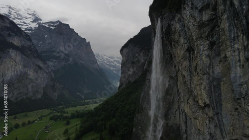 Aerial view of Lauterbrunnen, Switzerland