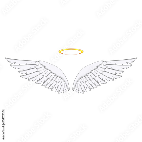 shape wing angel cartoon. tattoo silhouette, decoration freedom, symbol dove shape wing angel sign. isolated symbol vector illustration