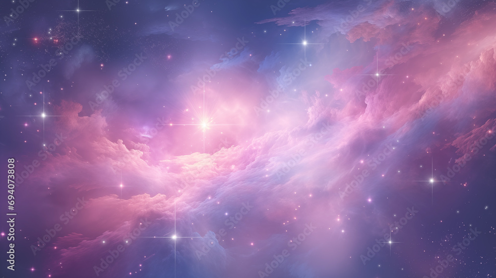 Pastel pale galaxy and stars spiritual background Pastel pale galaxy and stars spiritual background