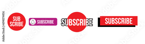Set of big mega collection Subscribe button
