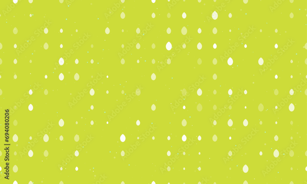 Seamless background pattern of evenly spaced white oval symbols of different sizes and opacity. Vector illustration on lime background with stars Seamless background pattern of evenly spaced white oval symbols of different sizes and opacity. Vector illustration on lime background with stars