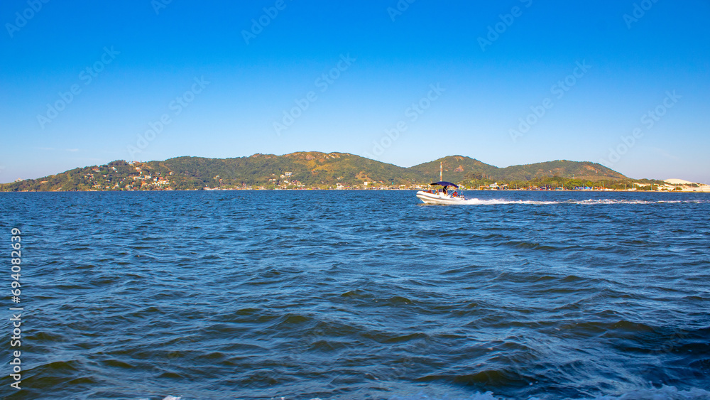 barco na  Lagoa da Conceição  Florianópolis Santa Catarina Brasil