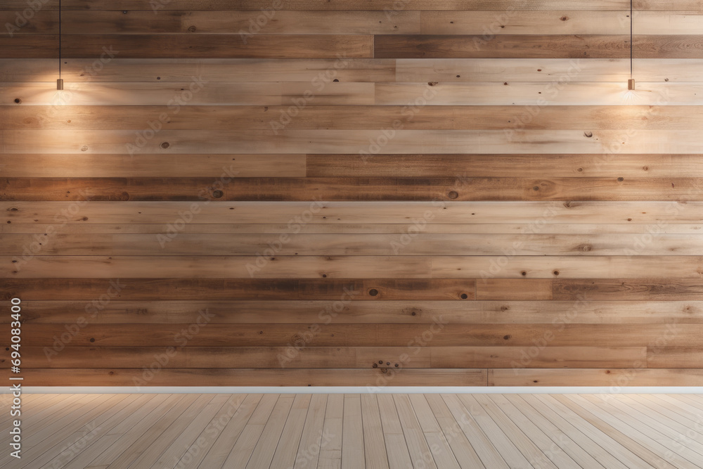 Naklejka premium Empty wood background for product display Ai generated