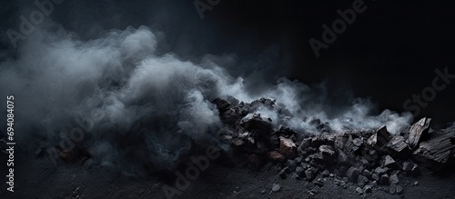 Coal extracted from an open pit. photo