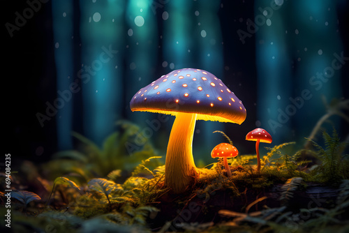 Magic mushroom in the forest. . © Prasanth