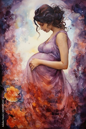 Illustration of a pregnant woman