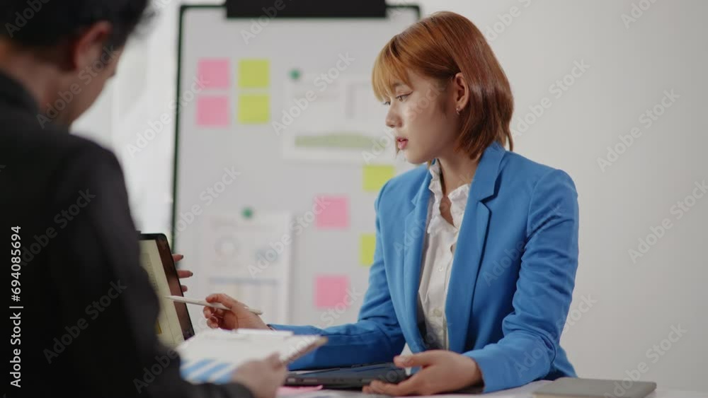 Teamwork business group are meeting working and brainstorming about business financial and marketing on paperwork and presentation. Teamwork business group are meeting working and brainstorming about business financial and marketing on paperwork and presentation.