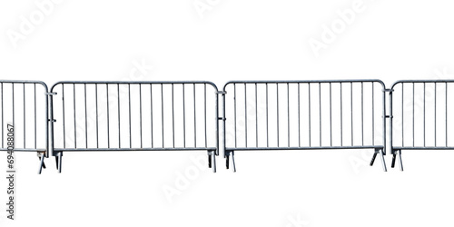 Crowd control barrier isolated on the transparent background photo