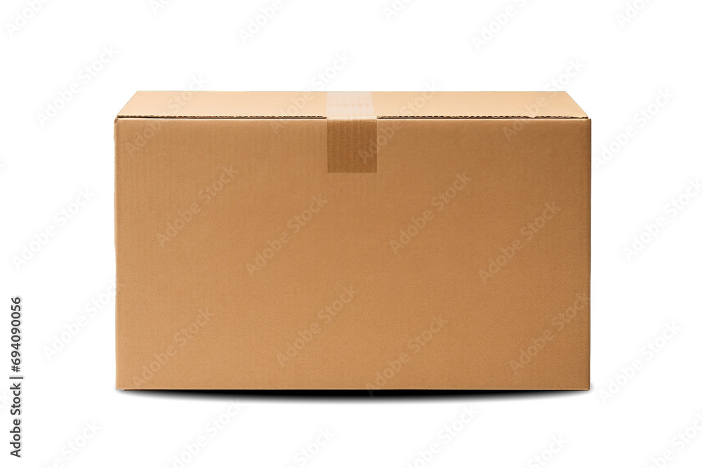 Unadorned cardboard box, a blank canvas ideal for expressing branding or artistic concepts in innovative packaging design, png transparent Unadorned cardboard box, a blank canvas ideal for expressing branding or artistic concepts in innovative packaging design, png transparent