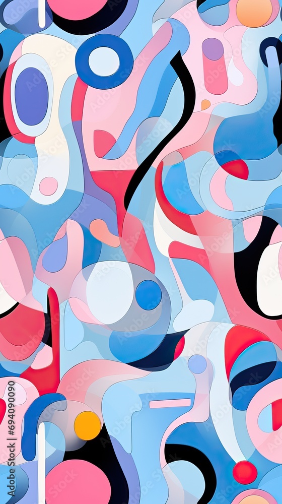 Obraz premium Colorful geometric background. Fluid shapes composition. rasterize illustration