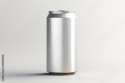 Unmarked beverage can, serving as a versatile concept for customized label designs, providing flexibility and adaptability in branding, generative ai.