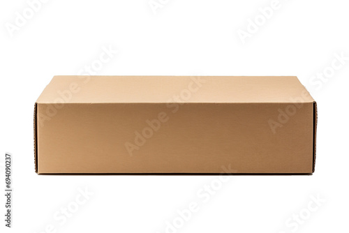 Unadorned cardboard box  a blank canvas ideal for expressing branding or artistic concepts in innovative packaging design  png transparent
