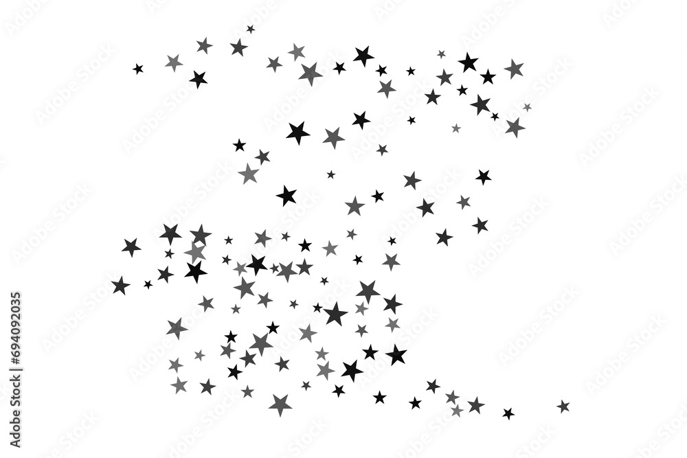 Abstract decorative pattern. Beautiful realistic banner with silver star of confetti on white background. Greeting card template. White background. Realistic vector illustration. Abstract decorative pattern. Beautiful realistic banner with silver star of confetti on white background. Greeting card template. White background. Realistic vector illustration.