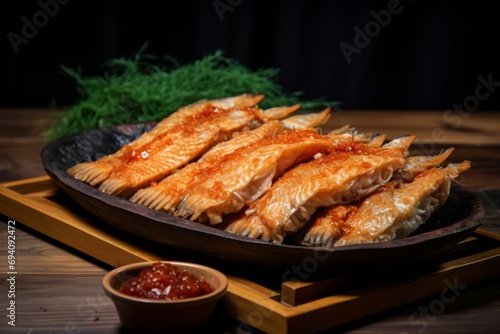 Traditional Korean Bungeoppang, a crispy, golden, fish-shaped street food delight filled with red bean paste