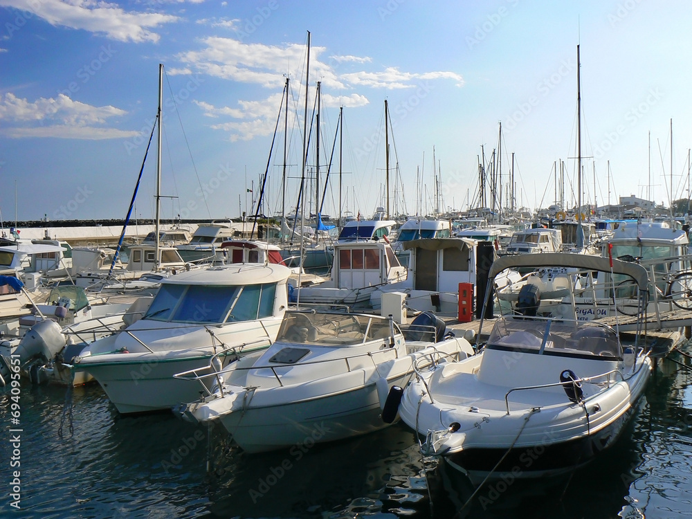 Pleasure boats in marina