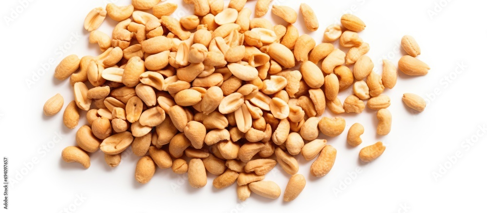 Groundnuts, deliciously dry, shown from above. Groundnuts, deliciously dry, shown from above.