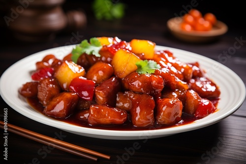 Sweet and Sour Pork: Minimalist Style Chinese Dish