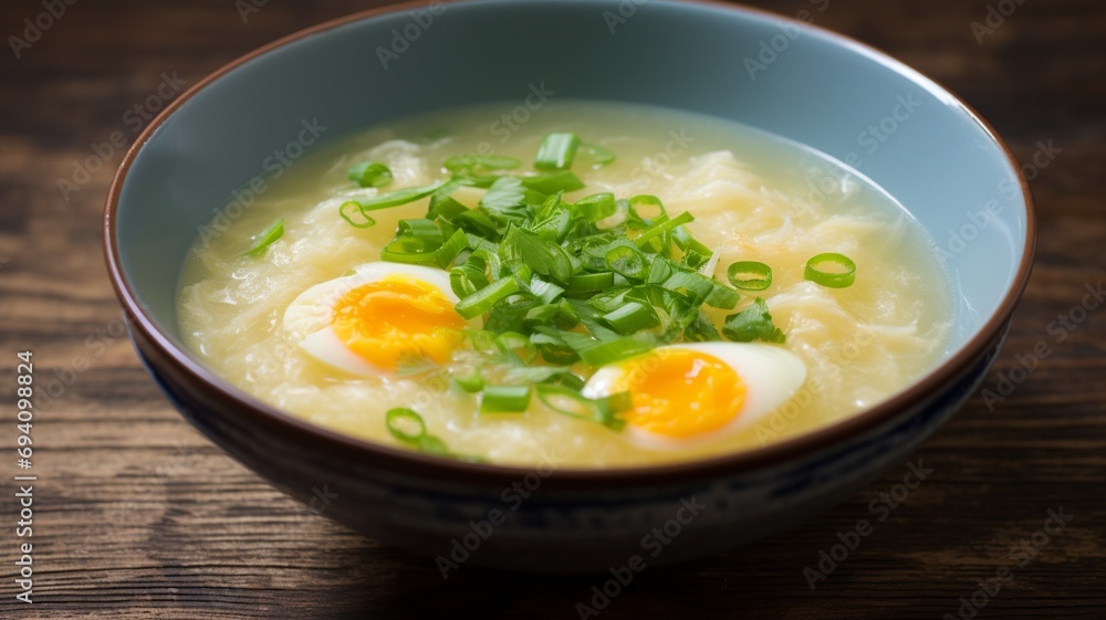 Egg Drop Soup: Minimalist Chinese Soup Presentation

